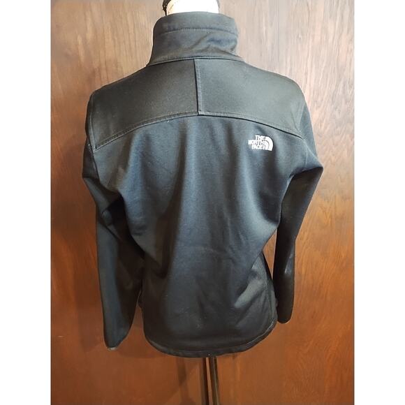The North Face Womens Medium Soft Shell Softshell Black Jacket Windwall Full Zip - Picture 5 of 7